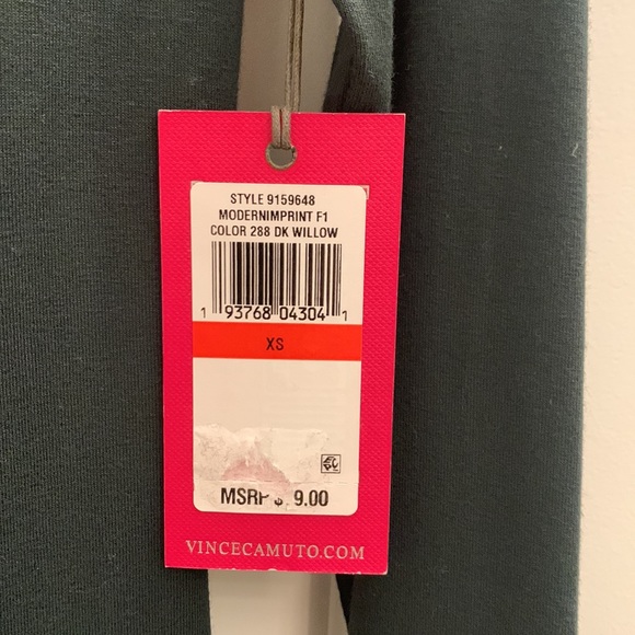 NWT Vince Camuto mock turtleneck green knit top - Picture 2 of 7